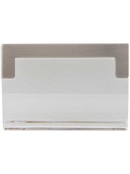 Positano Clear Edge Pull - 1 1/2 inch Center-to-Center in Satin Nickel/Clear.